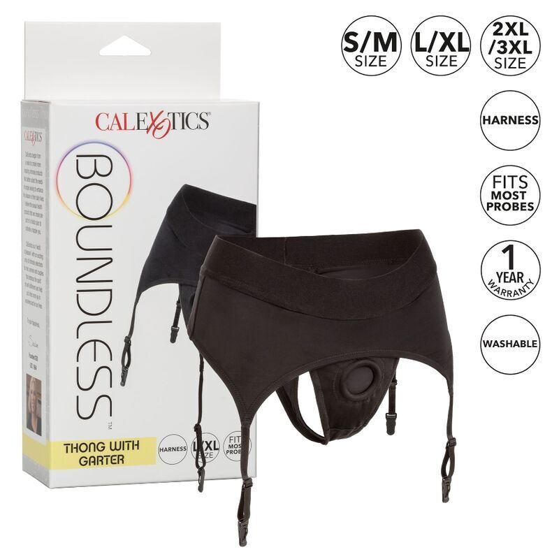 CALEXOTICS - PERIZOMA SENZA SFILATURA CON GIARRETTIERA S/M - immagine 4