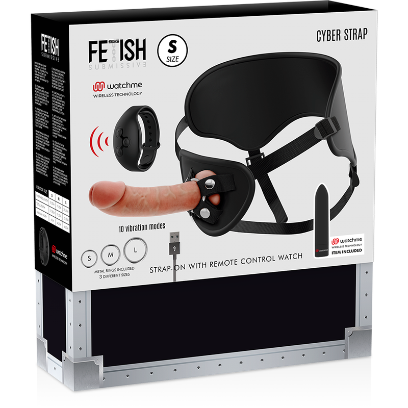 FETISH SUBMISSIVE CYBER STRAP - IMBRAGATURA CON DILDO E TELECOMANDO BULLET TECNOLOGIA WATCHME S - immagine 14