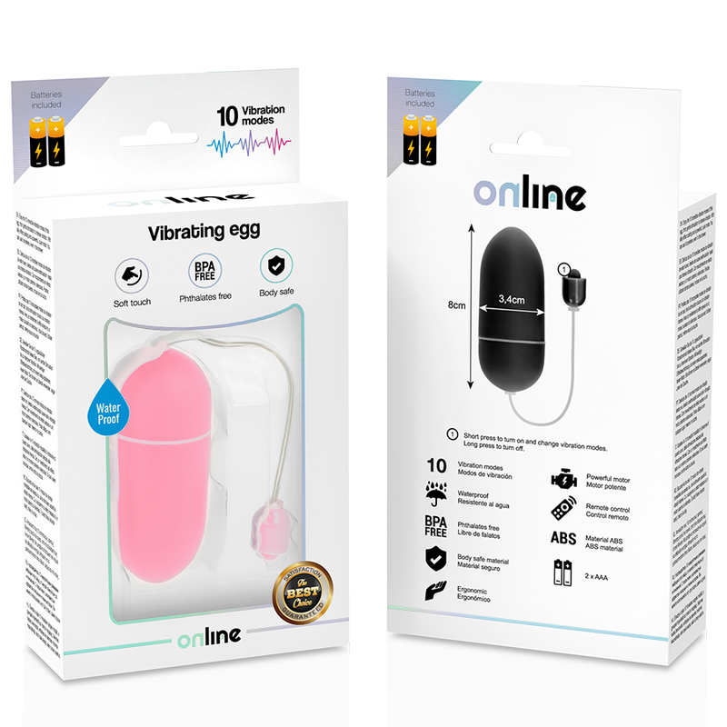 ONLINE - HUEVO VIBRADOR WATERPROOF ROSA - immagine 3