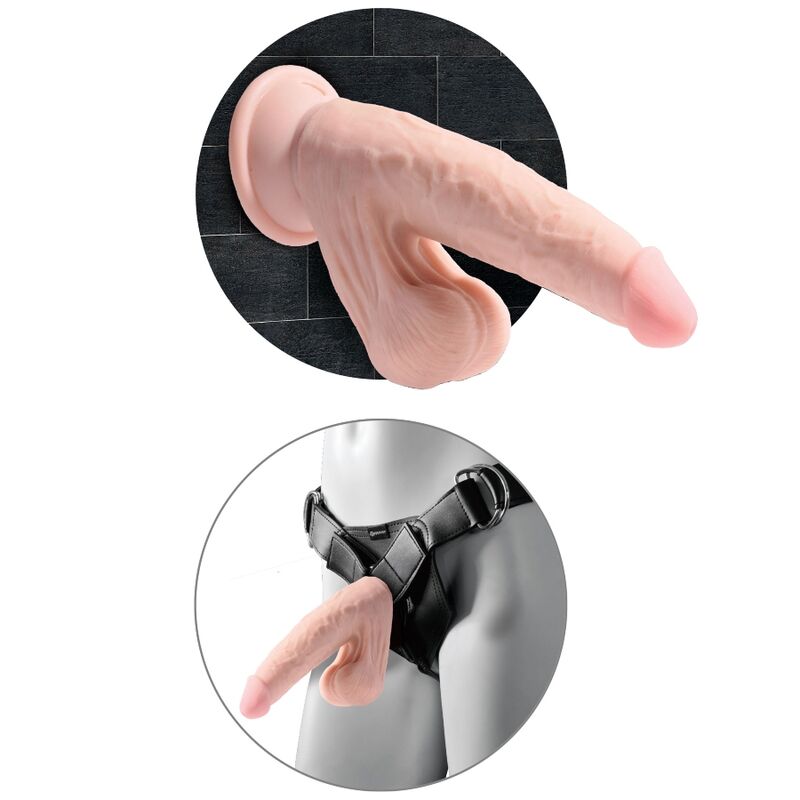 KING COCK - PLUS 3D DILDO SFERE OSCILLANTI 15.2 CM PELLE CHIARA - immagine 3