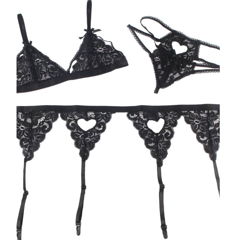 SUBBLIME SET - TRES PIEZAS SUJETADOR + LIGUERO + TANGA L/XL - immagine 8