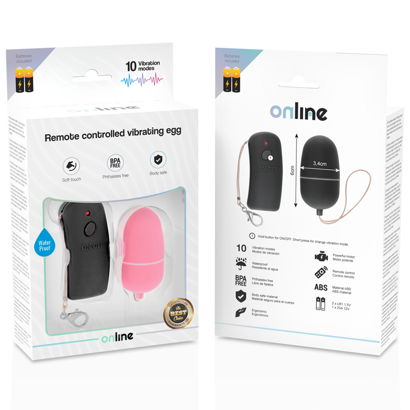 ONLINE - UOVO VIBRANTE CON TELECOMANDO ROSA - immagine 2