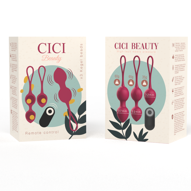 CICI BEAUTY - PREMIUM SILICONE 3 PERLINE VIBRANTI KEGEL TELECOMANDO - immagine 3
