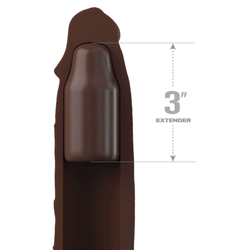 FANTASY X- TENSIONS - PIPEDREAMS SLEEVE 22,86 CM + 7,62 CM PLUG BROWN - immagine 2