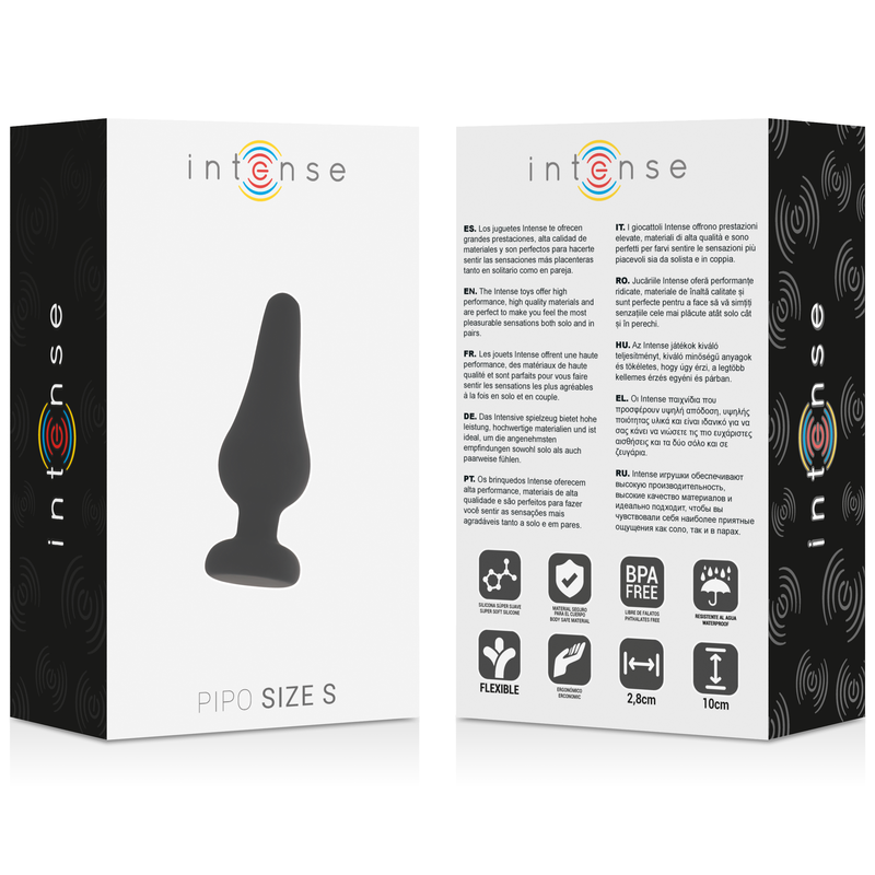 INTENSE - ANAL PLUG PIPO S SILICONE NEGRO 9.8 CM - immagine 4