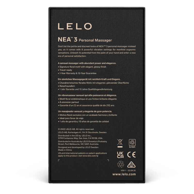LELO NEA 3 PERSONAL MASSAGER - PITCH BLACK - immagine 2