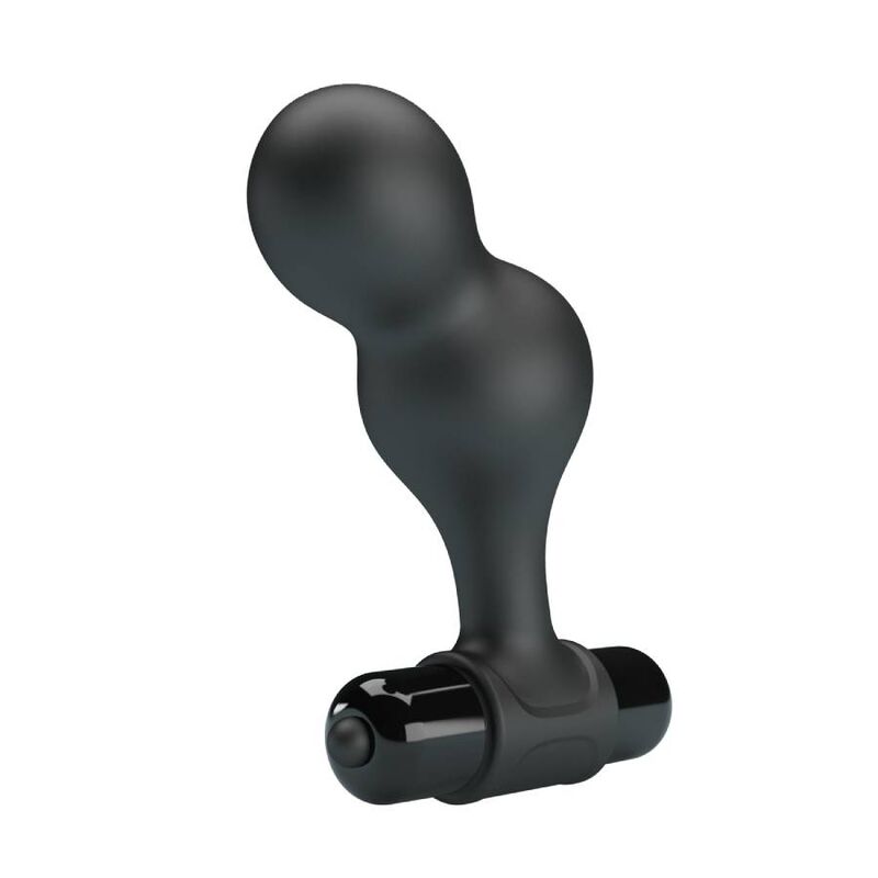 MR PLAY - PLUG ANALE VIBRATORE IN SILICONE NERO - immagine 2