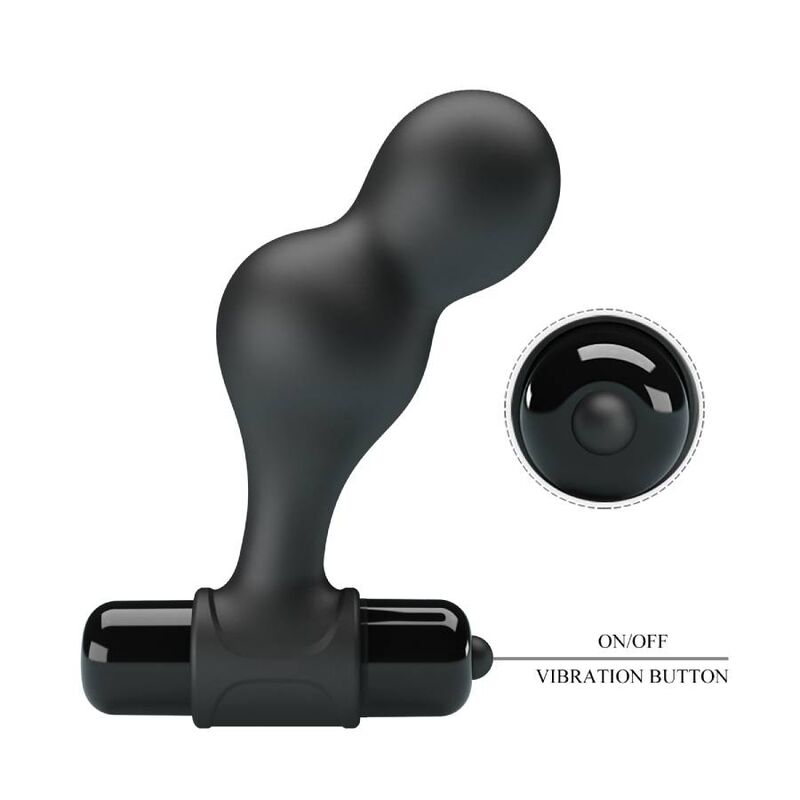 MR PLAY - PLUG ANALE VIBRATORE IN SILICONE NERO - immagine 5