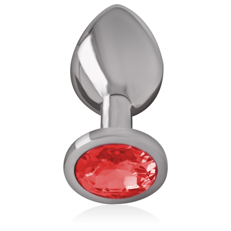 INTENSE - PLUG ANAL METAL ALUMINIO CON CRISTAL ROJO TALLA S - immagine 3