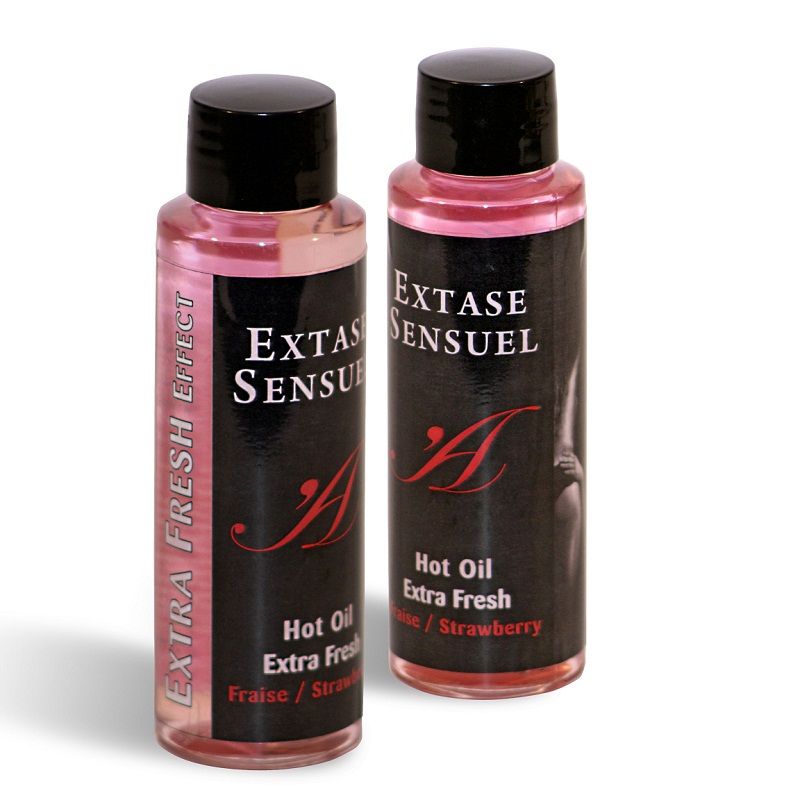 EXTASE SENSUAL - ACEITE MASAJE EFECTO EXTRA FRESH FRESA 100 ML - immagine 2