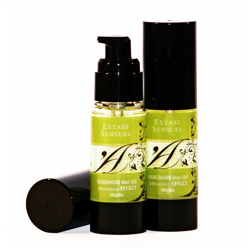 EXTASE SENSUAL - ACEITE MASAJE EFECTO CALOR CON FEROMONAS MOJITO 30 ML - immagine 2