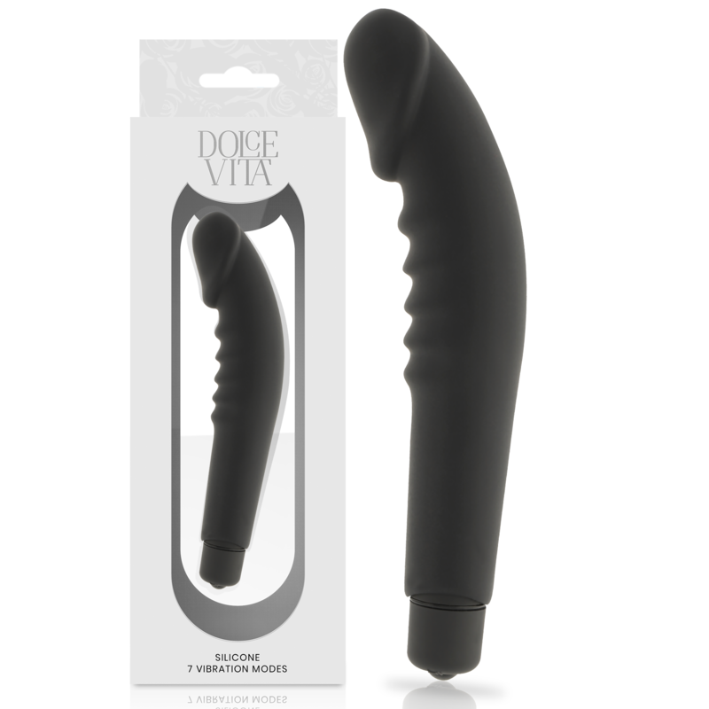 DOLCE VITA - PIACERE REALISTICO SILICONE NERO - immagine 4