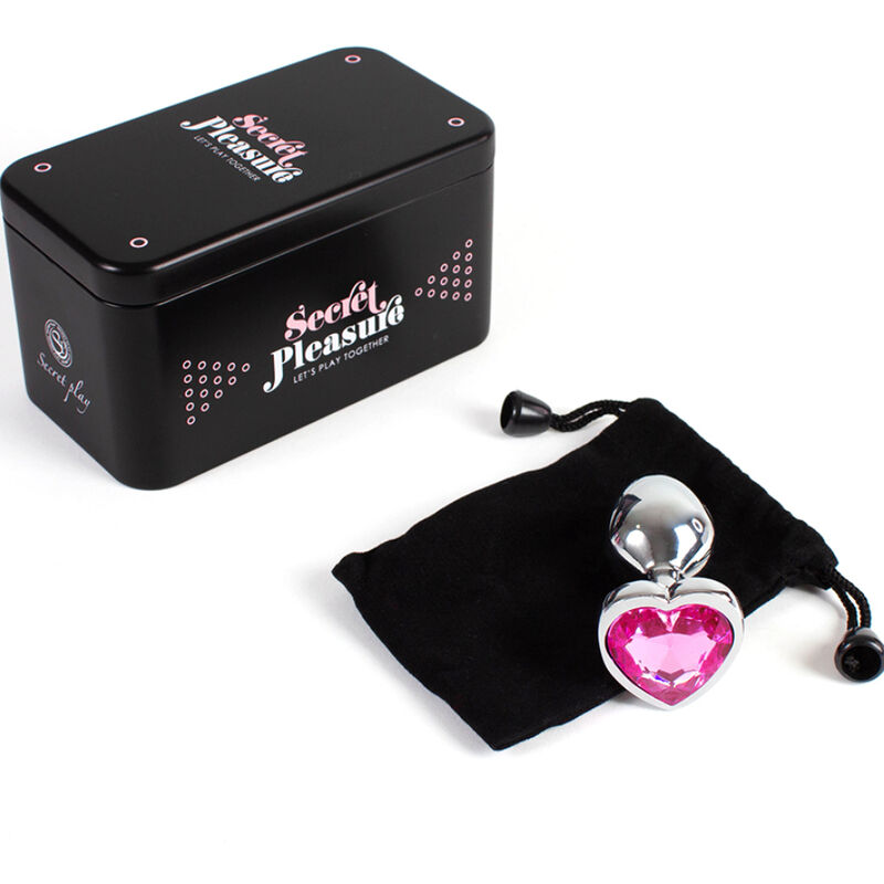 SECRETPLAY - TAPPO IN METALLO FUCSIA CUORE TAGLIA PICCOLA 7 CM - immagine 3