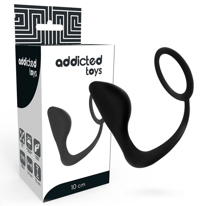 ADDICTED TOYS - PLUG ANAL CON ANILLO PENE NEGRO - immagine 5