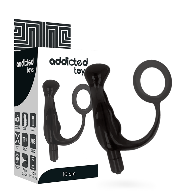 ADDICTED TOYS - VIBRATORE PROST TICO NERO 10 CM - immagine 4