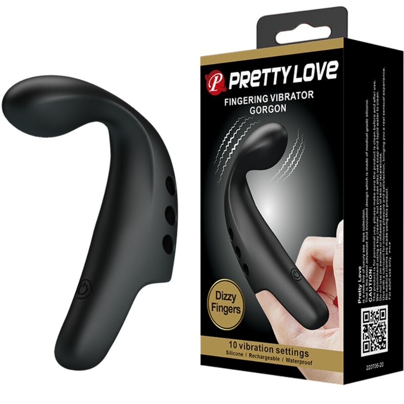 PRETTY LOVE - DITALE VIBRATORE GORGON NERO - immagine 2