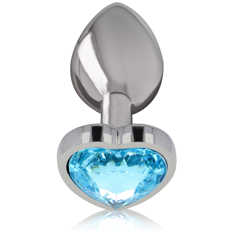 INTENSE - PLUG ANALE IN METALLO ALLUMINIO CUORE BLU TAGLIA S - immagine 4