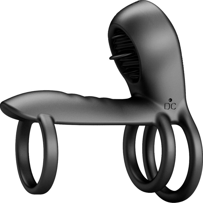 PRETTY LOVE - GUAINA PER PENE JAMMY 12 VIBRAZIONI CON LINGUA IN SILICONE RICARICABILE - immagine 3