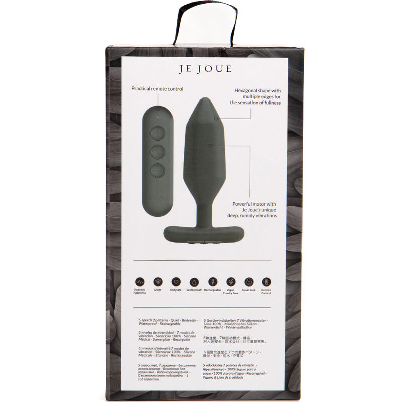 JE JOUE - VIBRATORE PLUG ANALE ONYX NERO - immagine 3