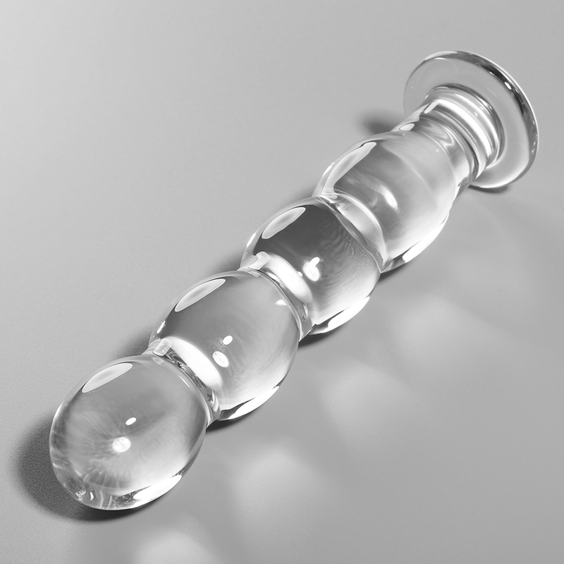 NEBULA SERIES BY IBIZA - MODELLO 10 DILDO IN VETRO BOROSILICATO 16,5 X 3,5 CM TRASPARENTE