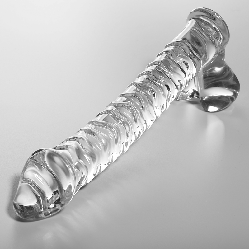 NEBULA SERIES BY IBIZA - MODELLO 23 DILDO IN VETRO BOROSILICATO 21,5 X 4 CM TRASPARENTE