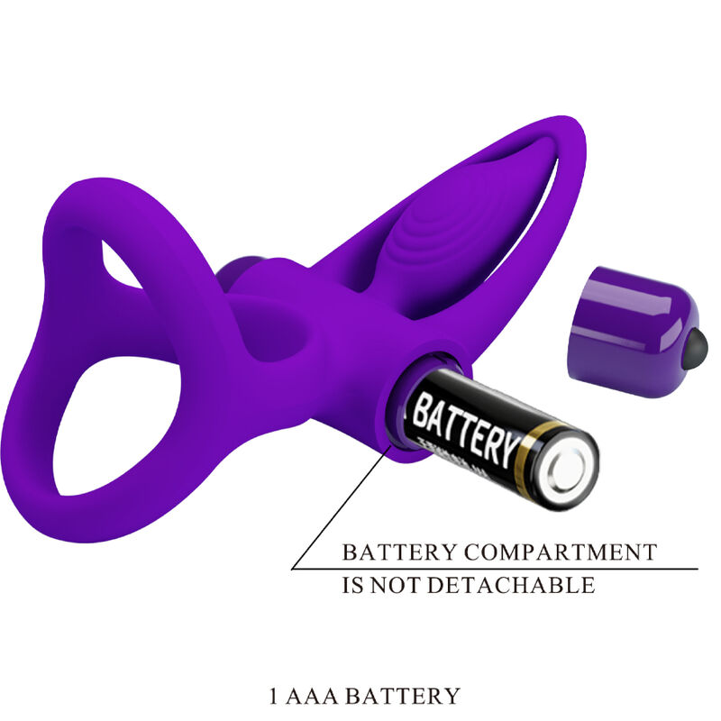 PRETTY LOVE - ANELLO VIBRATORE 10 VIBRAZIONI IN SILICONE VIOLETTO - immagine 5