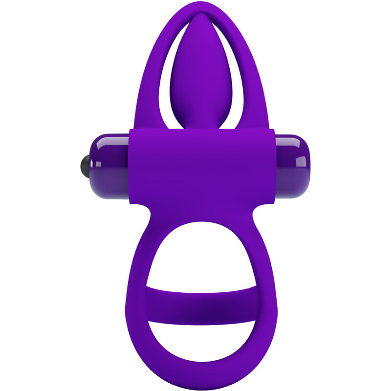 PRETTY LOVE - ANELLO VIBRATORE 10 VIBRAZIONI IN SILICONE VIOLETTO - immagine 2