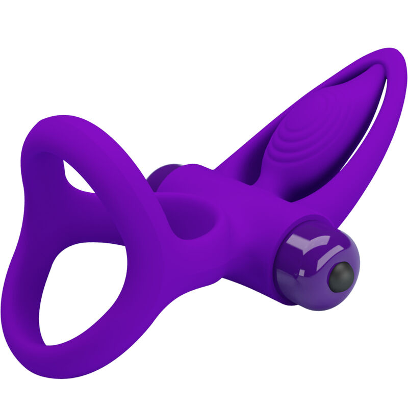 PRETTY LOVE - ANELLO VIBRATORE 10 VIBRAZIONI IN SILICONE VIOLETTO - immagine 4