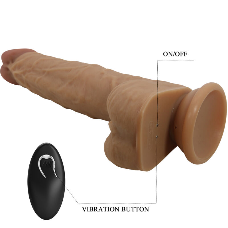 PRETTY LOVE - DILDO IN SILICONE JONATHAN 3 VIBRAZIONI + 3 MISURE DI INSERIMENTO TELECOMANDO 21 CM - immagine 3