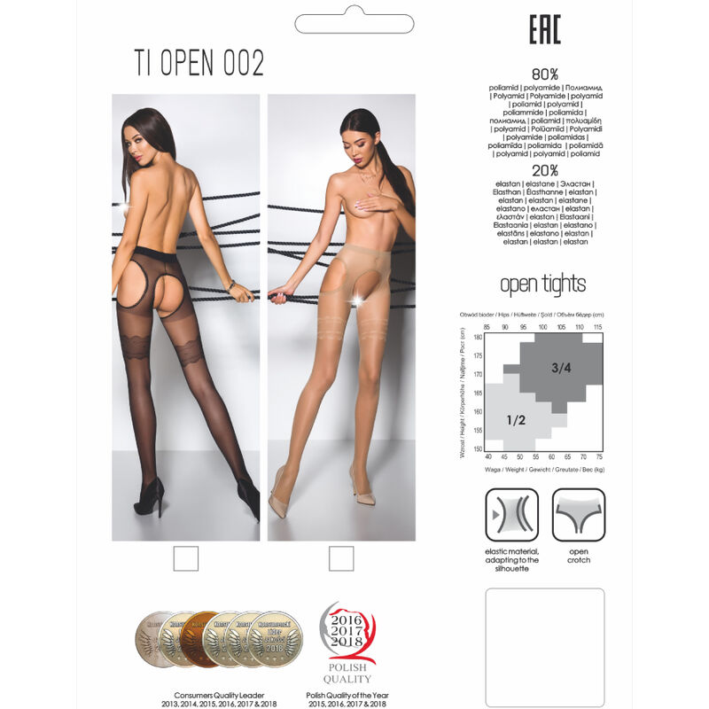 PASSION - TIOPEN 002 MEDIAS NEGRO 3/4 (20 DEN) - immagine 2