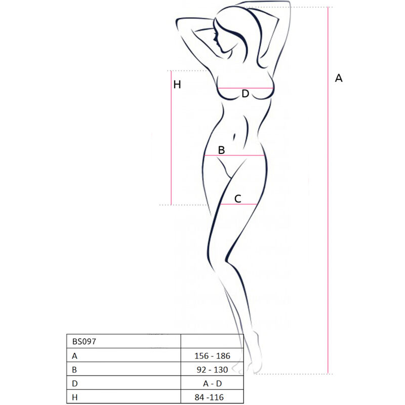 PASSION - BS097 BODYSTOCKING NEGRO TALLA UNICA - immagine 3