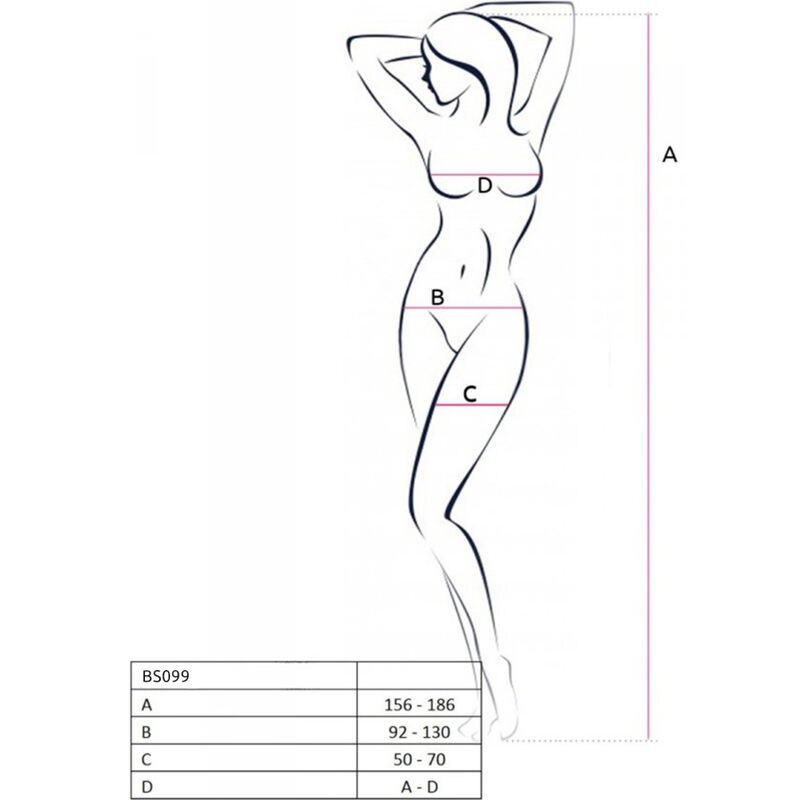 PASSION - BS099 BODYSTOCKING NEGRO TALLA UNICA - immagine 2