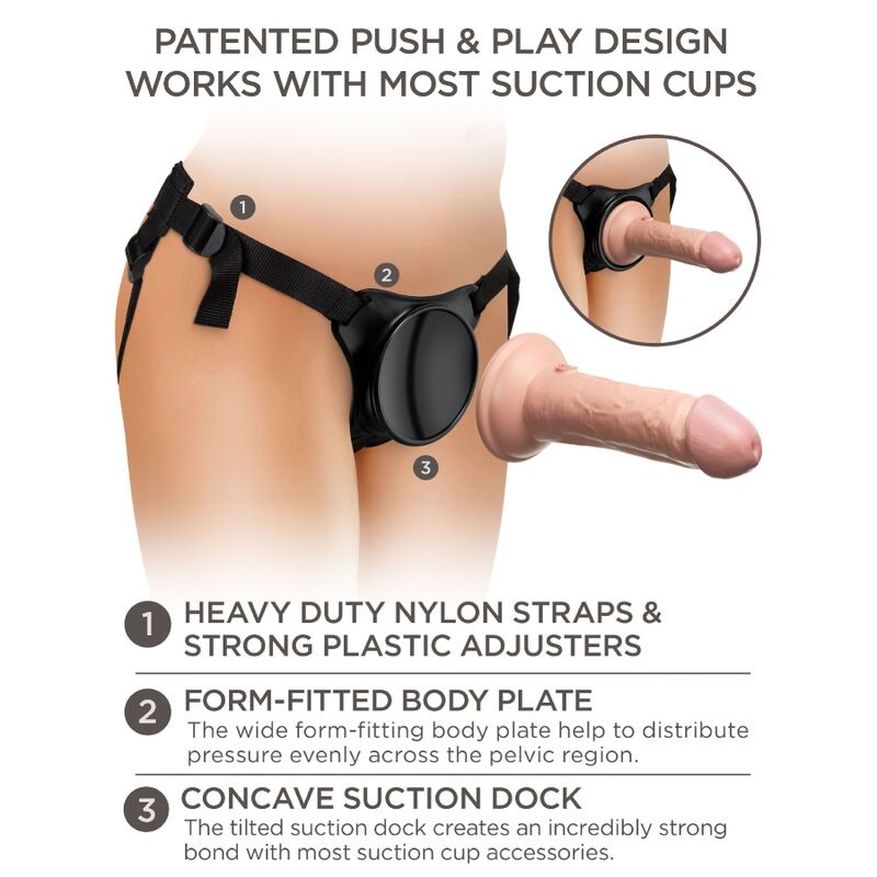 KING COCK - ELITE IMBRAGATURA REGOLABILE CON DILDO 15.2 CM PER PRINCIPIANTI - immagine 7