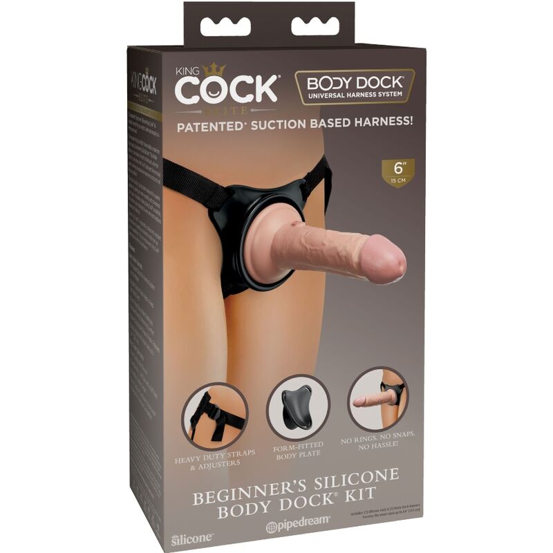 KING COCK - ELITE IMBRAGATURA REGOLABILE CON DILDO 15.2 CM PER PRINCIPIANTI - immagine 5