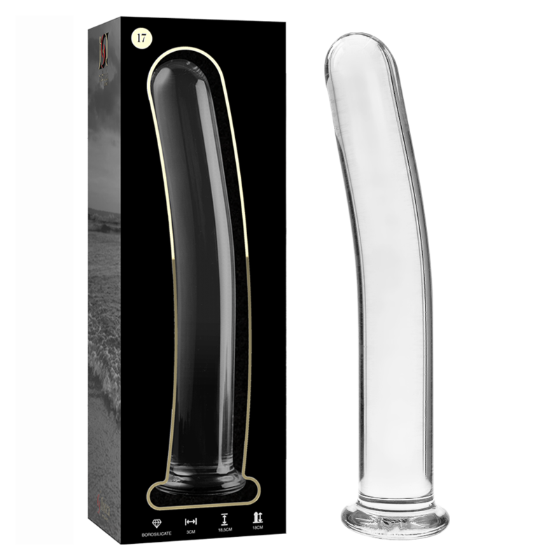 NEBULA SERIES BY IBIZA - MODELLO 17 DILDO IN VETRO BOROSILICATO 18,5 X 3 CM TRASPARENTE - immagine 3