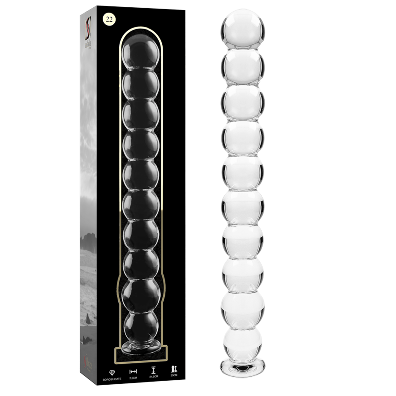 NEBULA SERIES BY IBIZA - MODELLO 22 DILDO IN VETRO BOROSILICATO 21,5 X 2,5 CM TRASPARENTE - immagine 2