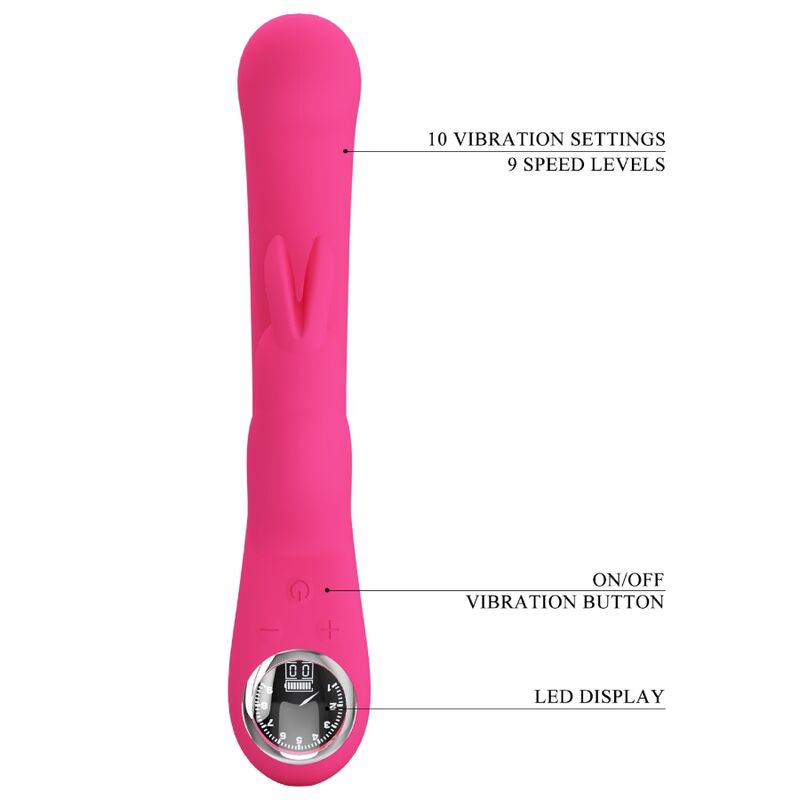 PRETTY LOVE - VIBRATORE LAMAR RABBIT E PUNTO G ROSA - immagine 7