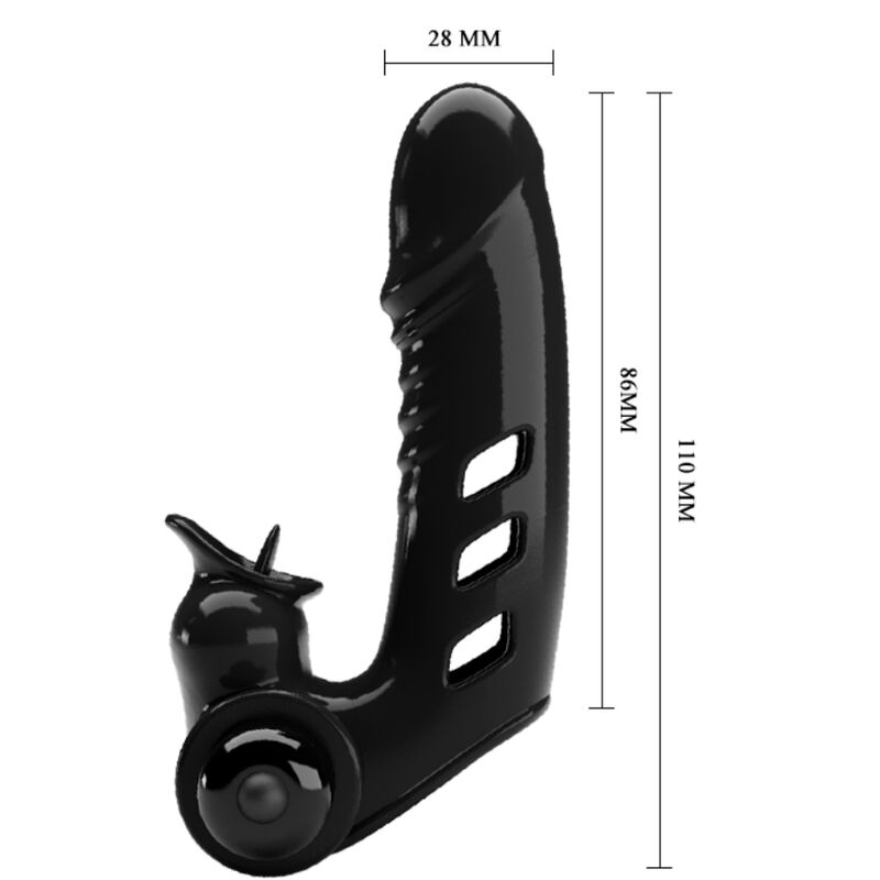 PRETTY LOVE - COPERTURA PER DITA VIBRATORE CORBIN NERA - immagine 4