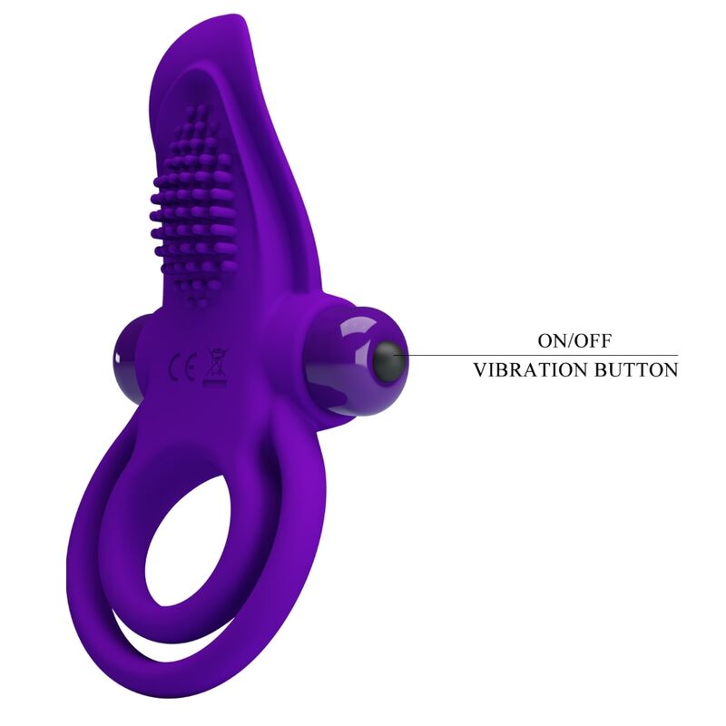 PRETTY LOVE - ANELLO VIBRANTE PER PENE VIOLA - immagine 9