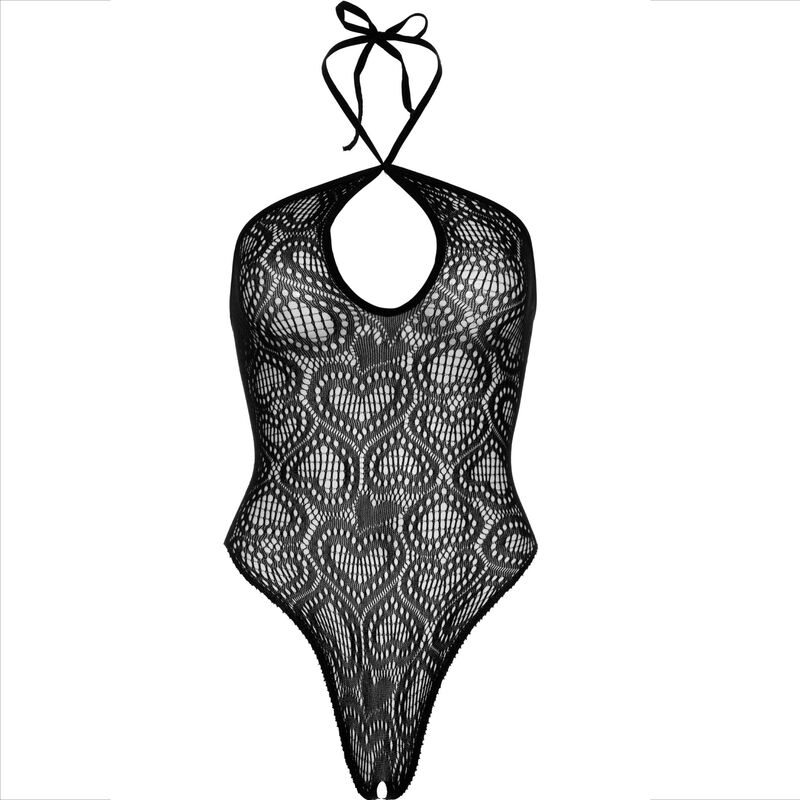 LEG AVENUE - CORPO SENZA CUCITURE CON COLLO ALLACQUA NERO - immagine 2