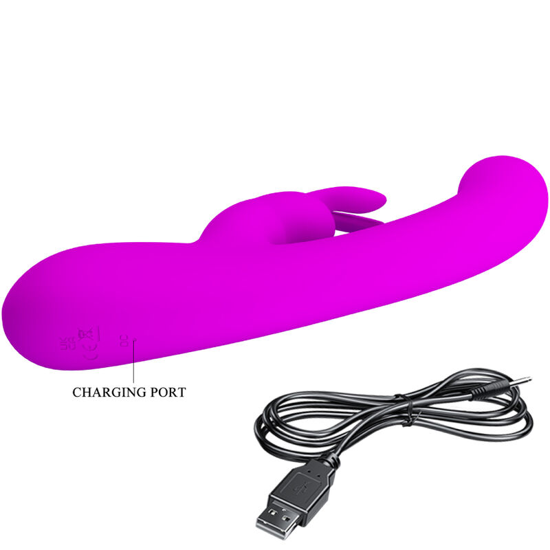 PRETTY LOVE - VIBRATORE LAMAR RABBIT E PUNTO G VIOLA - immagine 6