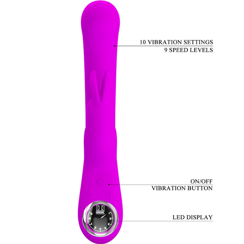 PRETTY LOVE - VIBRATORE LAMAR RABBIT E PUNTO G VIOLA - immagine 7