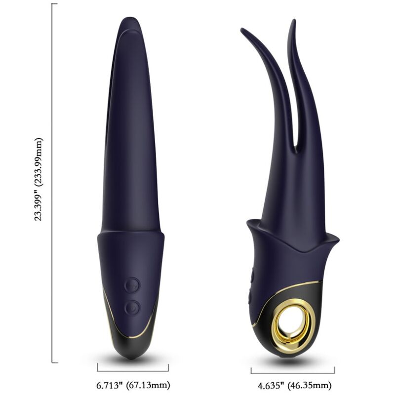 ARMONY - VIBRATORE OMBRA DOPPIA TESTA TEASING BLU - immagine 4