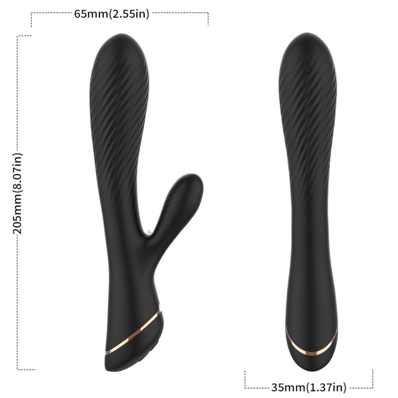 ARMONY - VIBRATORE RABBIT IN SILICONE NERO - immagine 3