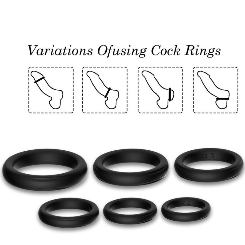 ARMONY - LOCK ANILLOS SILICONA NEGRO - immagine 3
