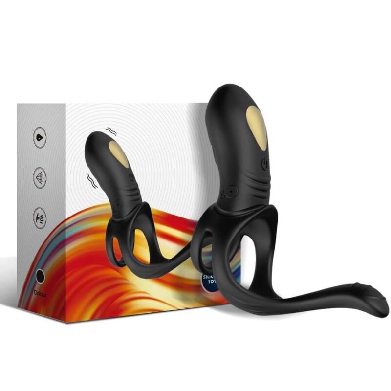 ARMONY - JOY JUMPER ANELLO VIBRATORE PER COPPIA E PLUG ANALE TELECOMANDO NERO - immagine 3