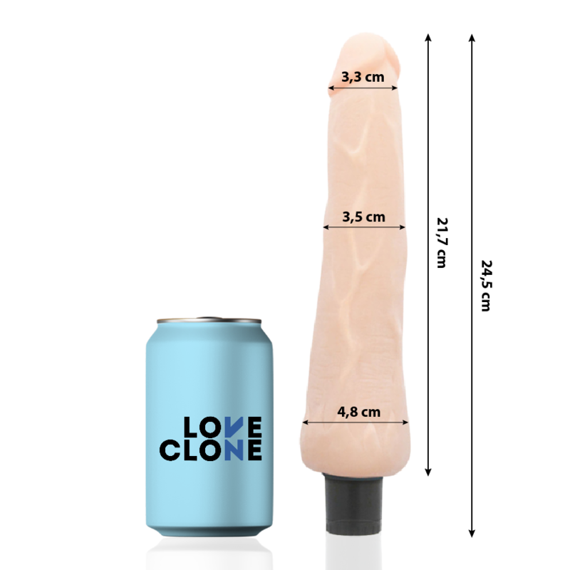 LOVECLONE - VIBRATORE AUTOLUBRIFICANTE RAGNAR 24.5 CM -O- 3.5 CM - immagine 2