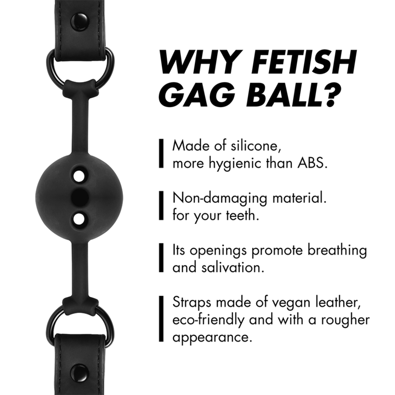 FETISH SUBMISSIVE BONDAGE - BALL GAG IN SILICONE TRASPIRANTE - immagine 3