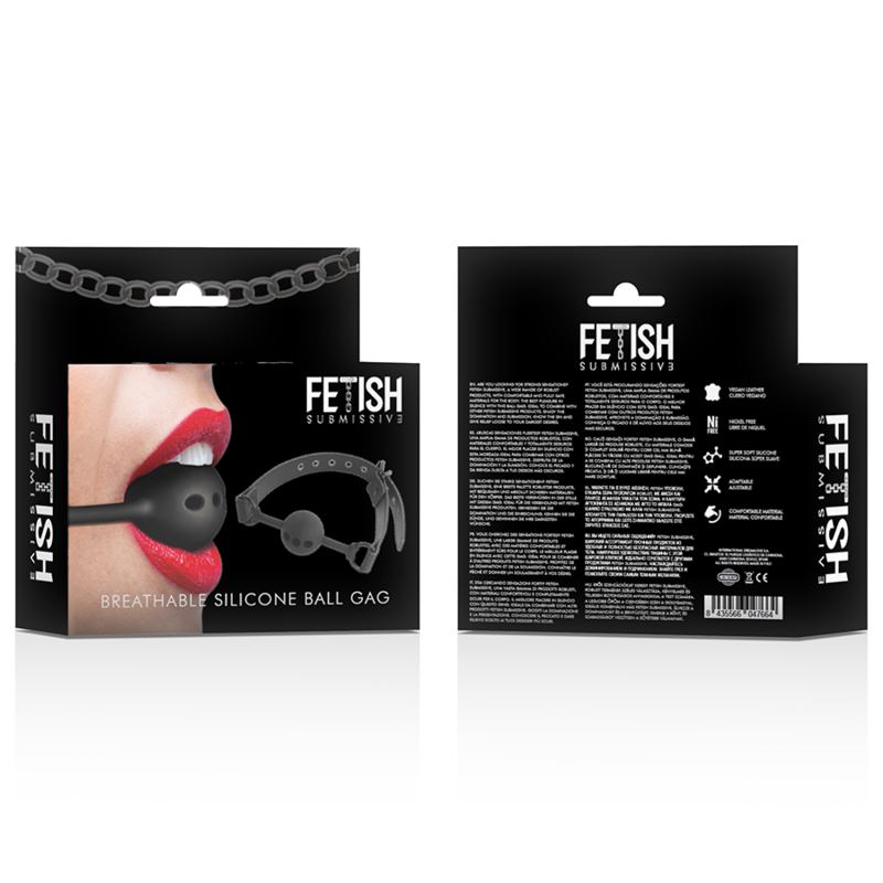 FETISH SUBMISSIVE BONDAGE - BALL GAG IN SILICONE TRASPIRANTE - immagine 6