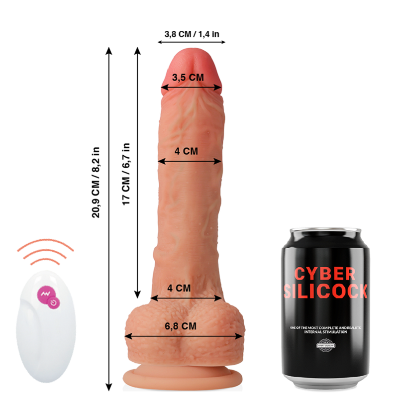 CYBER SILICOCK - TELECOMANDO REALISTICO MASTER HUCK 20.9 CM -O- 4 CM - immagine 2